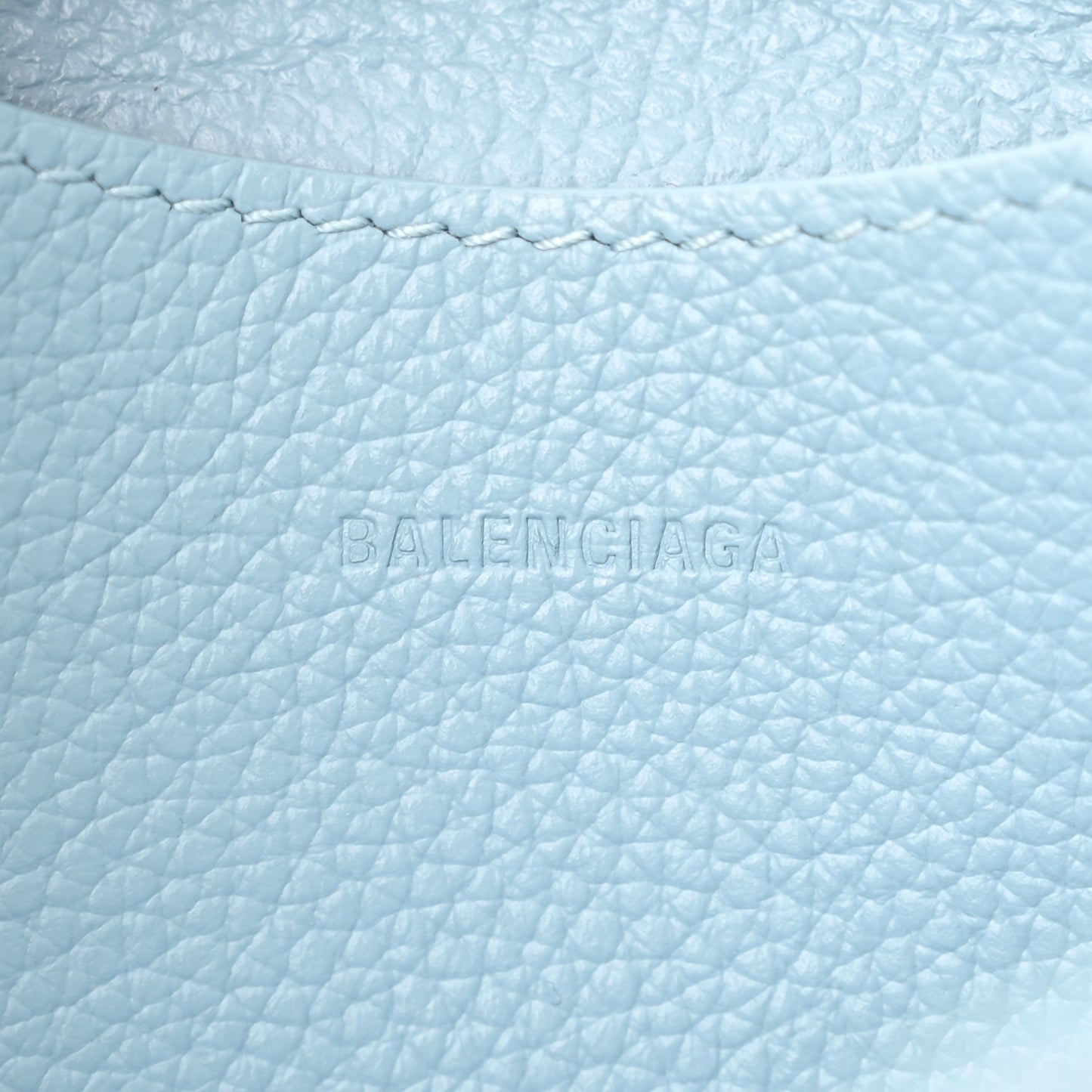 Grained Calfskin Neo Classic Silver Hardware Mini City Blue Grey