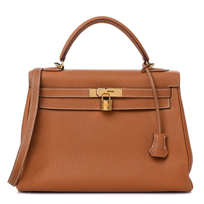 Hermes Togo Kelly Retourne 32 Gold 1 of 16