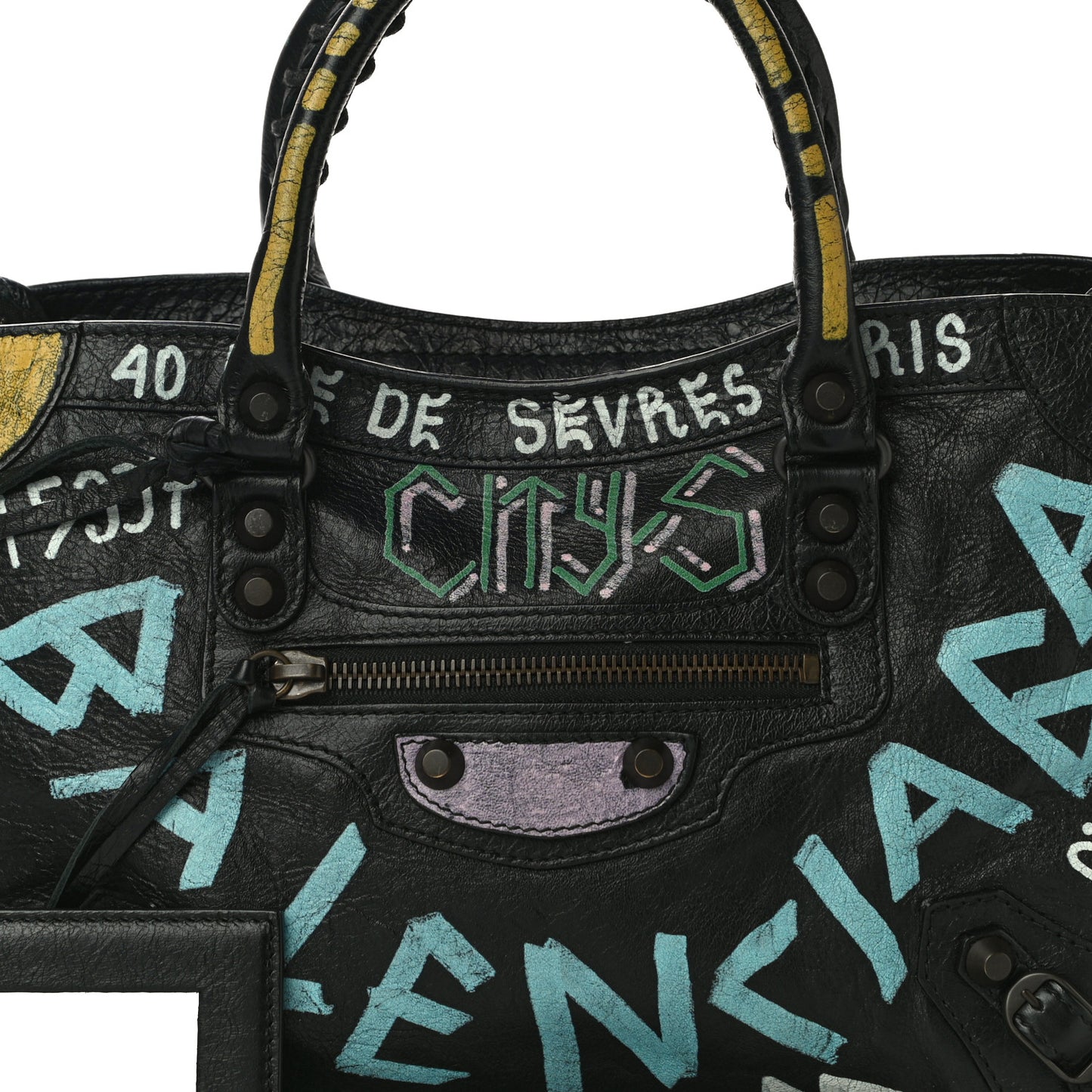 Agneau Graffiti All Over Classic Hardware S City Black Multicolor