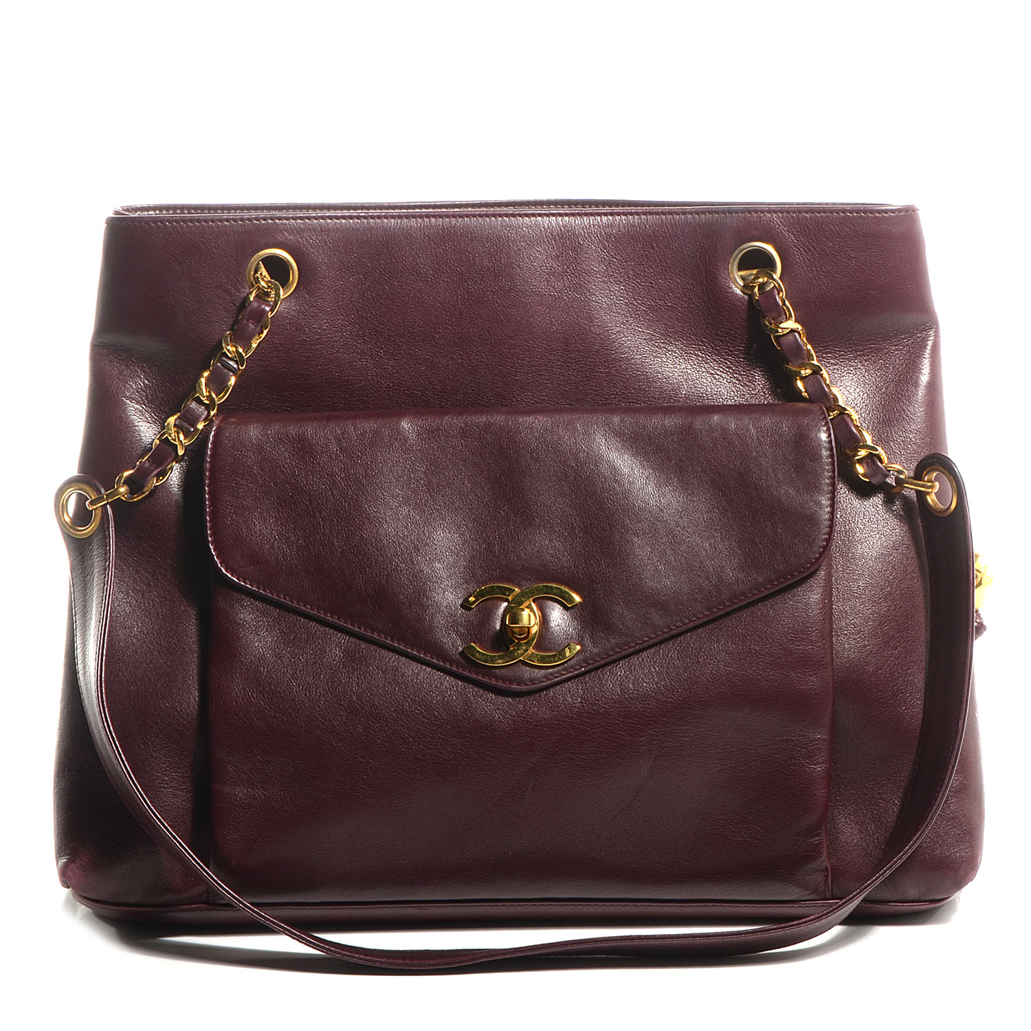 Chanel Calfskin Flap Shoulder Bag Bordeaux 1 of 9