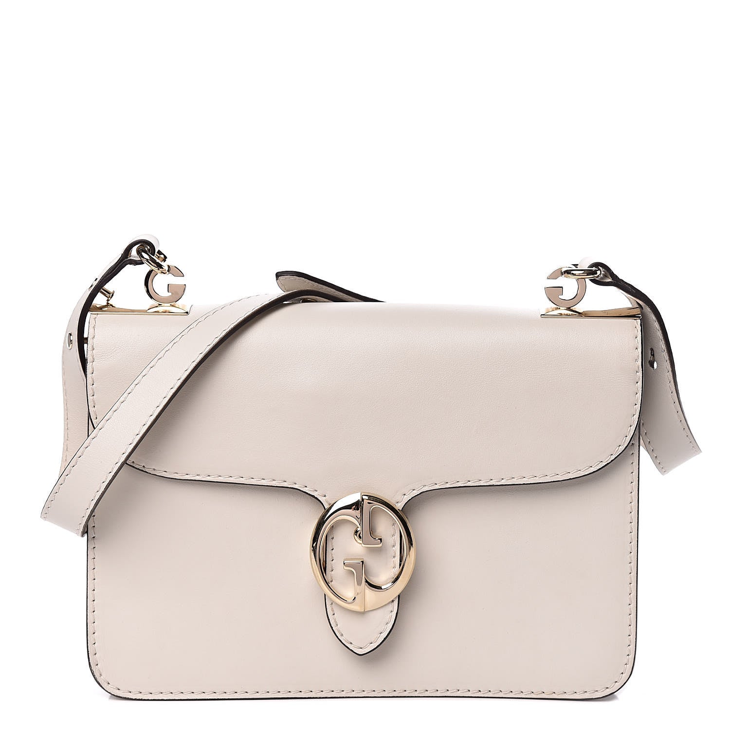 Gucci Calfskin Medium 1973 Shoulder Flap Bag Ivory 1 of 23
