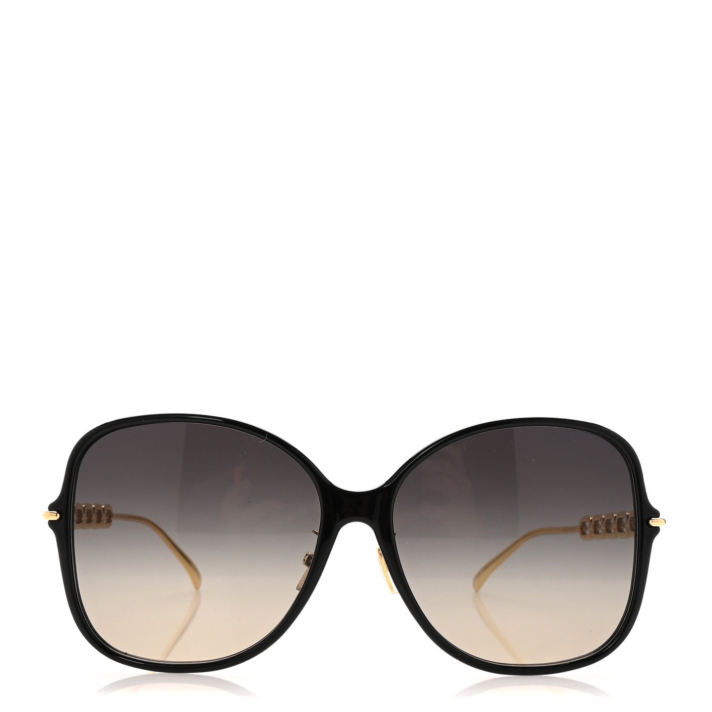 Acetate Metal My LV Chain Two Square Sunglasses Z1907U Black