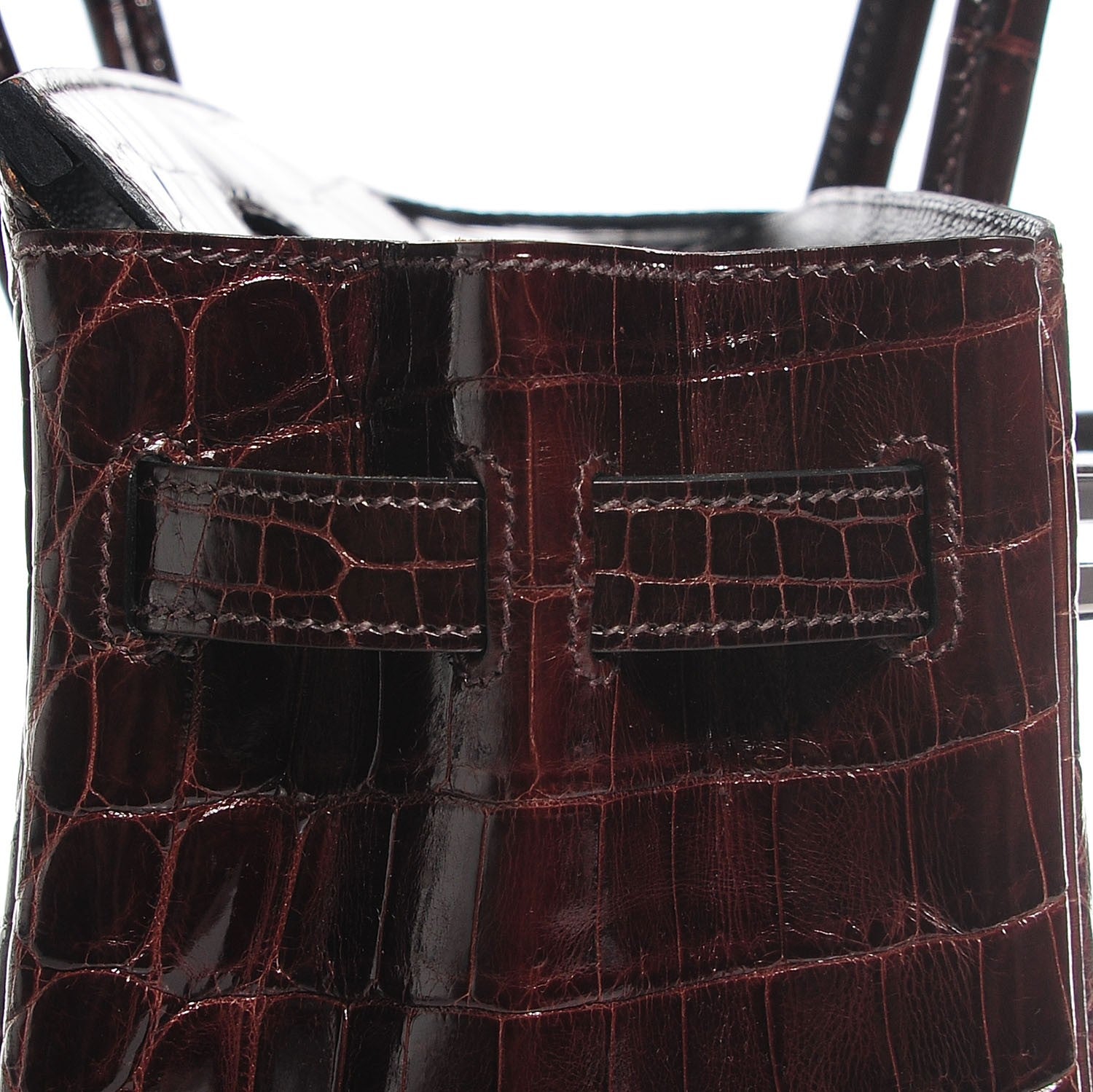 Hermes Shiny Niloticus Crocodile Birkin 30 Chocolate 14 of 25