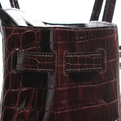 Hermes Shiny Niloticus Crocodile Birkin 30 Chocolate 14 of 25