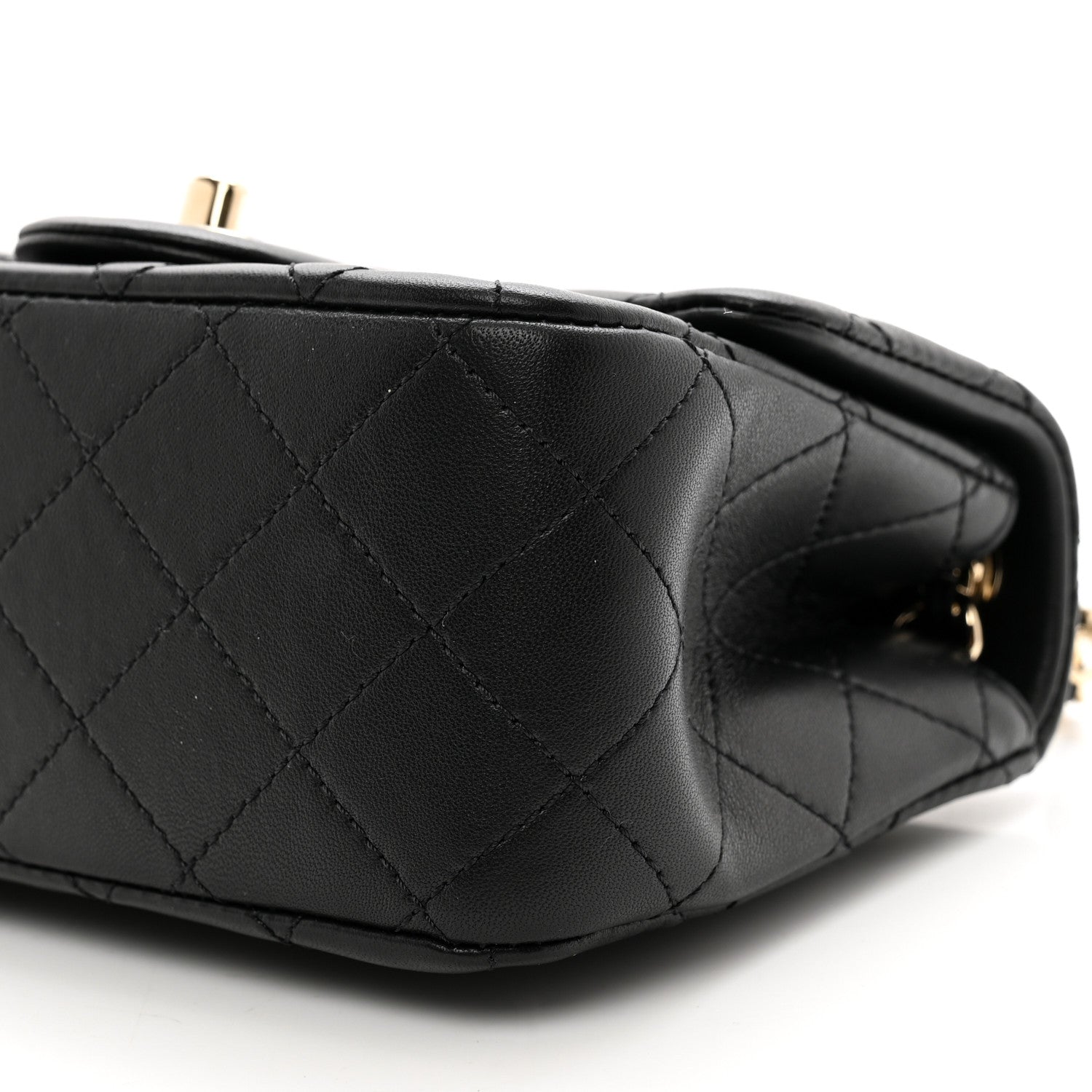 Chanel Lambskin Quilted Enamel Mini Pearl Crush Flap Black 10 of 10
