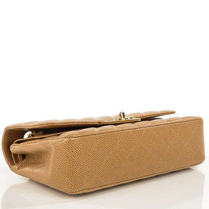 Chanel Caviar Quilted Medium Double Flap Beige 4 of 8
