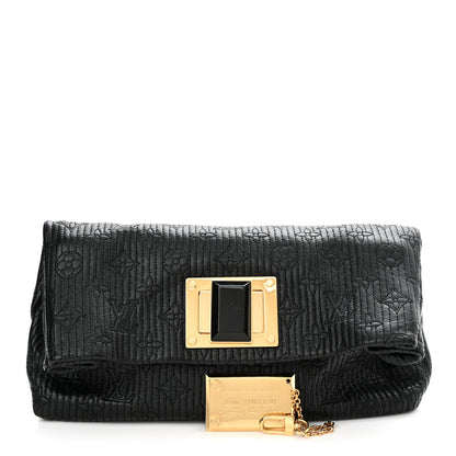 Louis Vuitton Calfskin Quilted Monogram Altair Clutch Black 1 of 7
