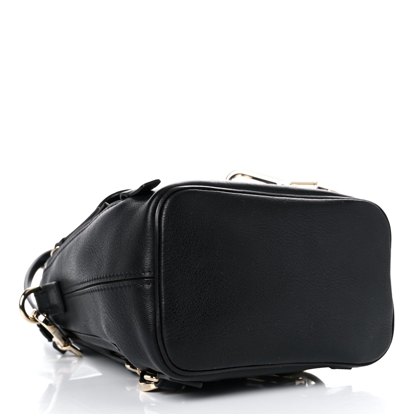 Suede Calfskin Mini Faye Backpack Black