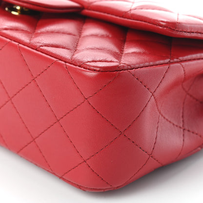 Chanel Lambskin Quilted Mini Rectangular Flap Red 9 of 9