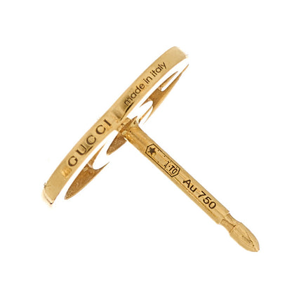 Gucci 18K Yellow Gold GG Tissue Stud Earrings 4 of 5
