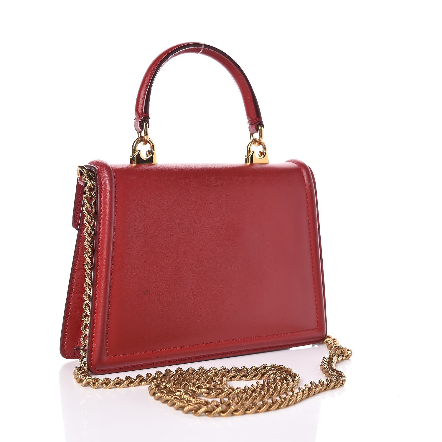 Dolce & Gabbana Smooth Calfskin Devotion Envelope Top Handle Bag Rosso Papavero 3 of 10