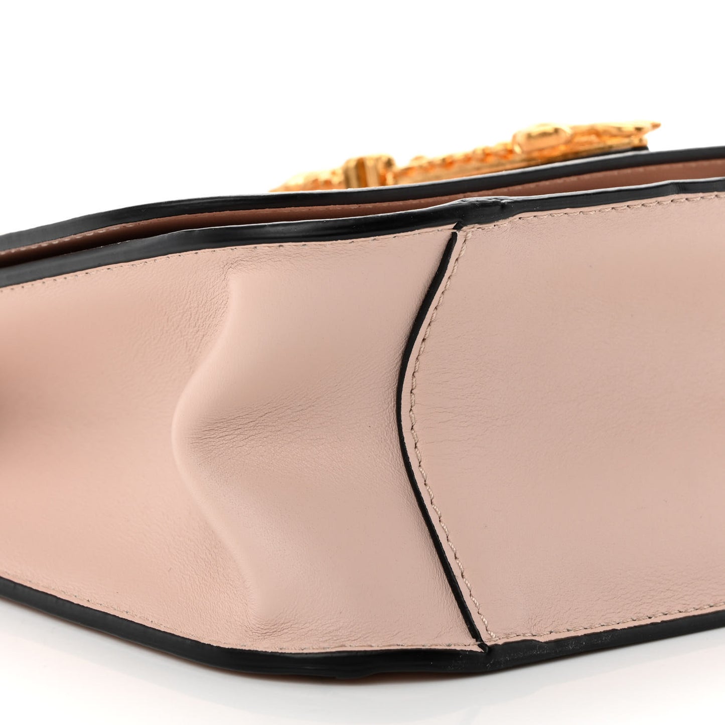 Vitello Barocco Virtus Top Handle Shoulder Bag Pink
