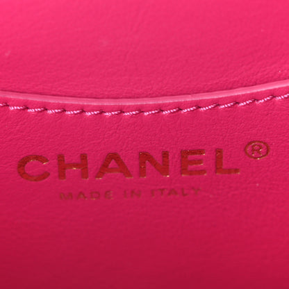 Chanel Tweed Quilted Small Vanity Case Fuchsia 6 of 10