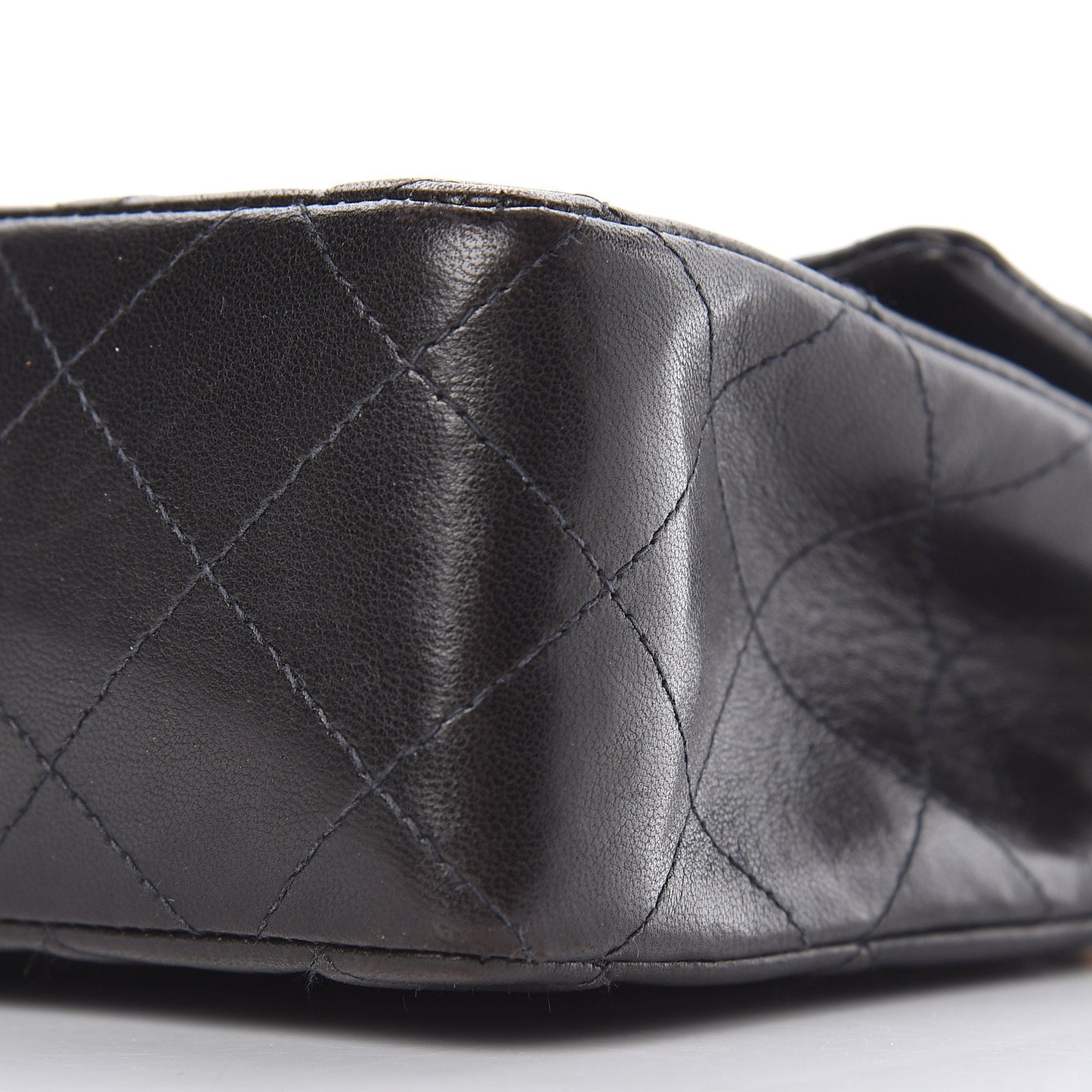 Lambskin Quilted Mini Square Flap Black