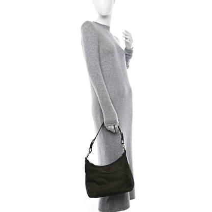 Prada Tessuto Nylon Twist Shoulder Bag Bruciato 2 of 15