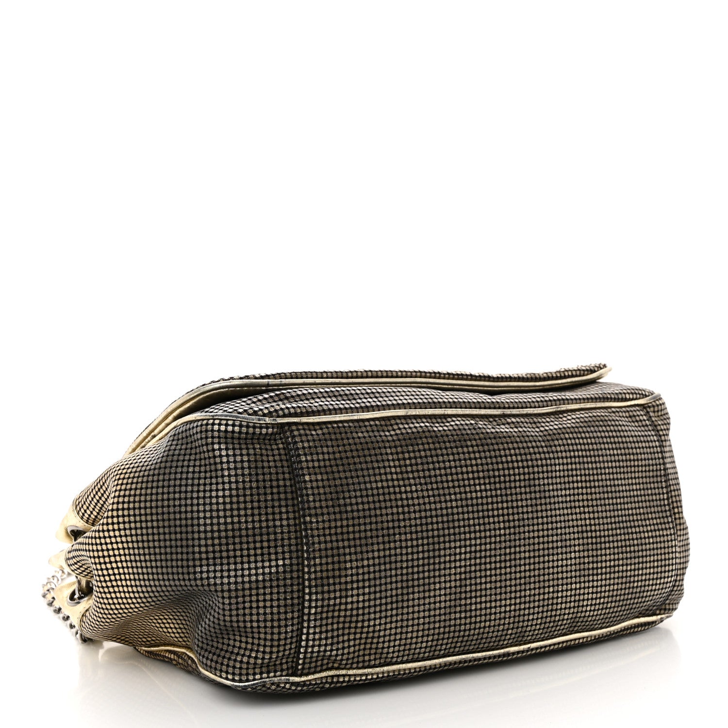 Chanel Metallic Lambskin Perforated Hollywood Accordion Flap Bag Gold 4 of 23