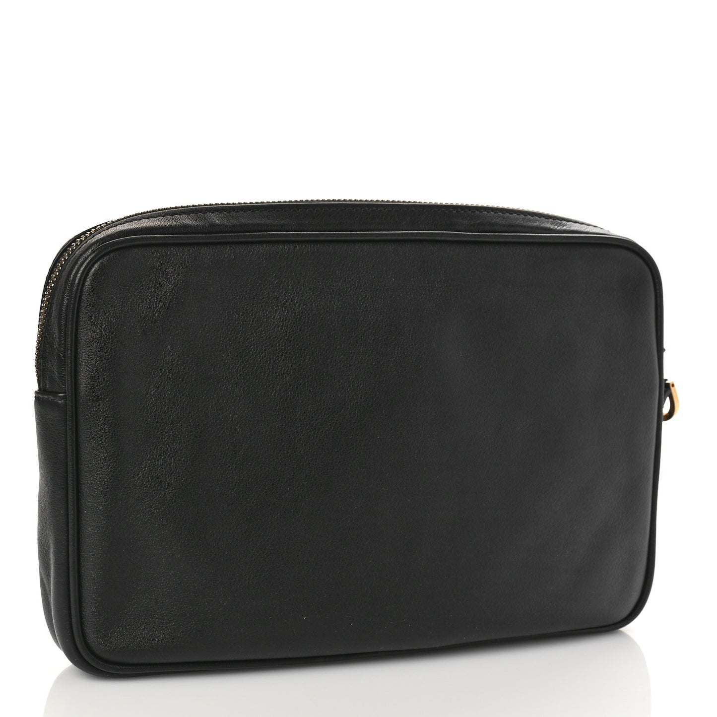 Vitello Palazzo Medusa Wristlet Clutch Bag Black