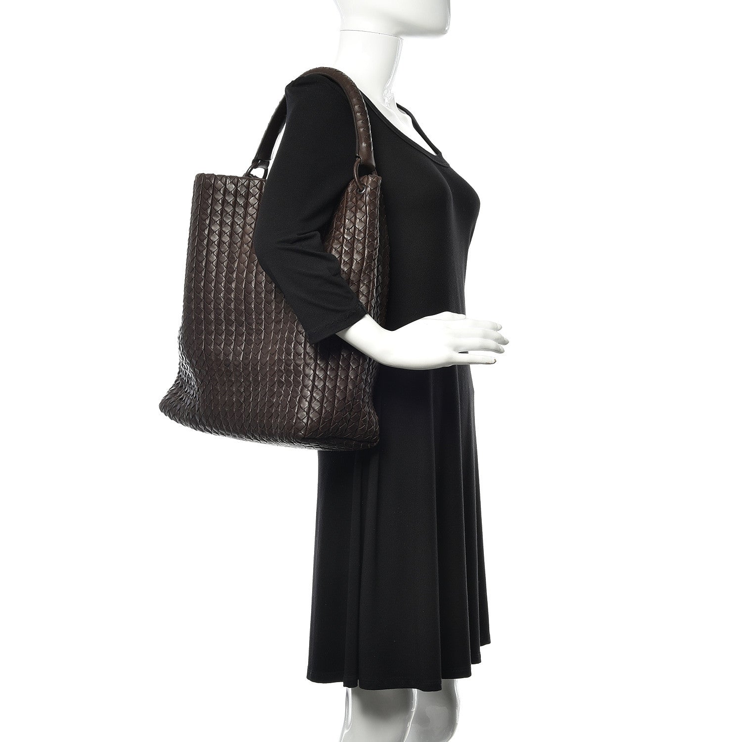 Bottega Veneta Nappa Intreccio Large Natte Hobo Ebano 2 of 10