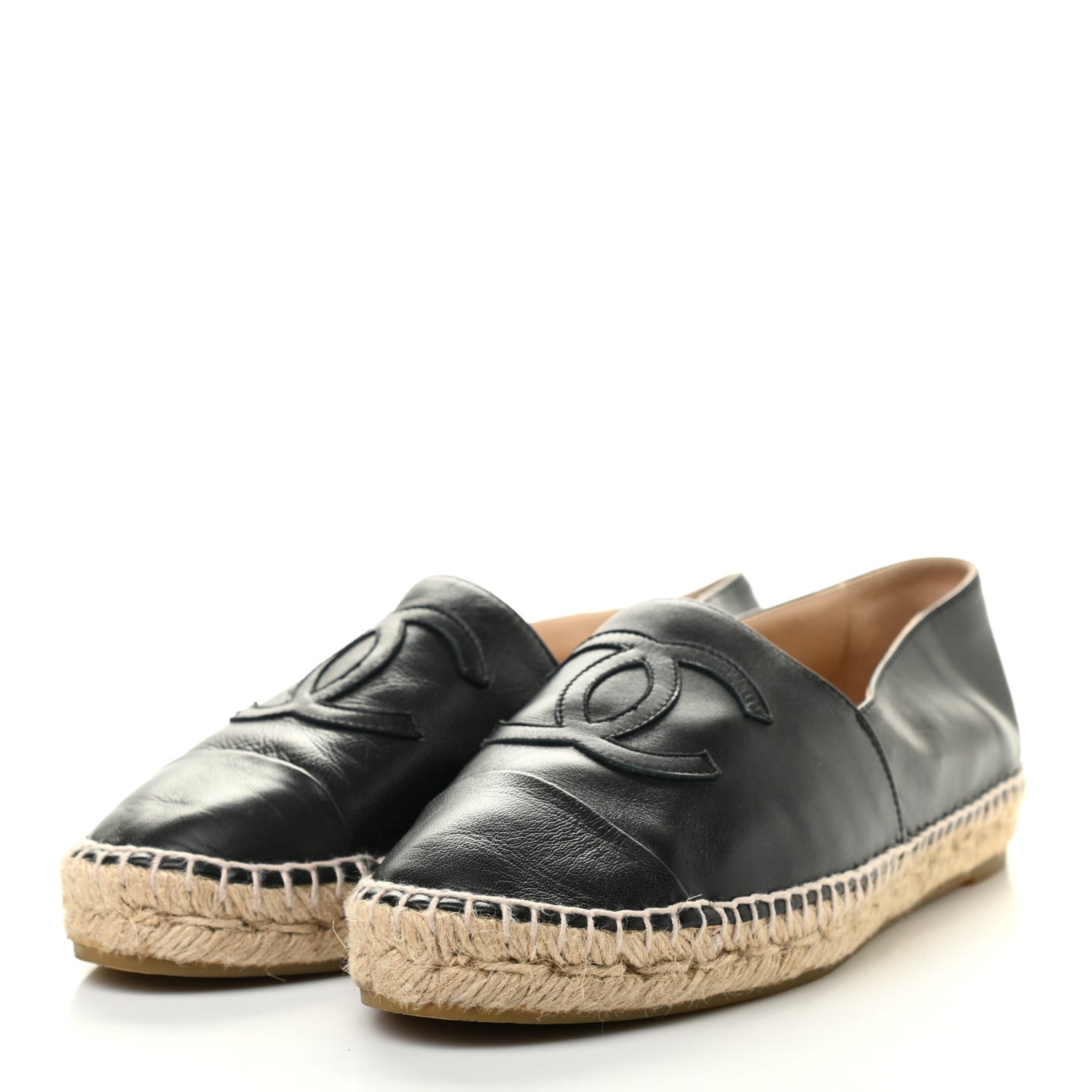 Chanel Lambskin CC Espadrilles 39 Black 3 of 11