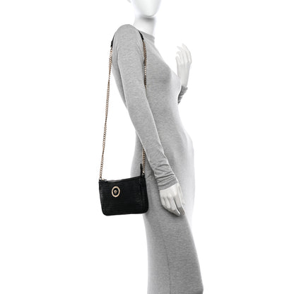 Versace Calfskin Icon Quilted Crossbody Black 2 of 12