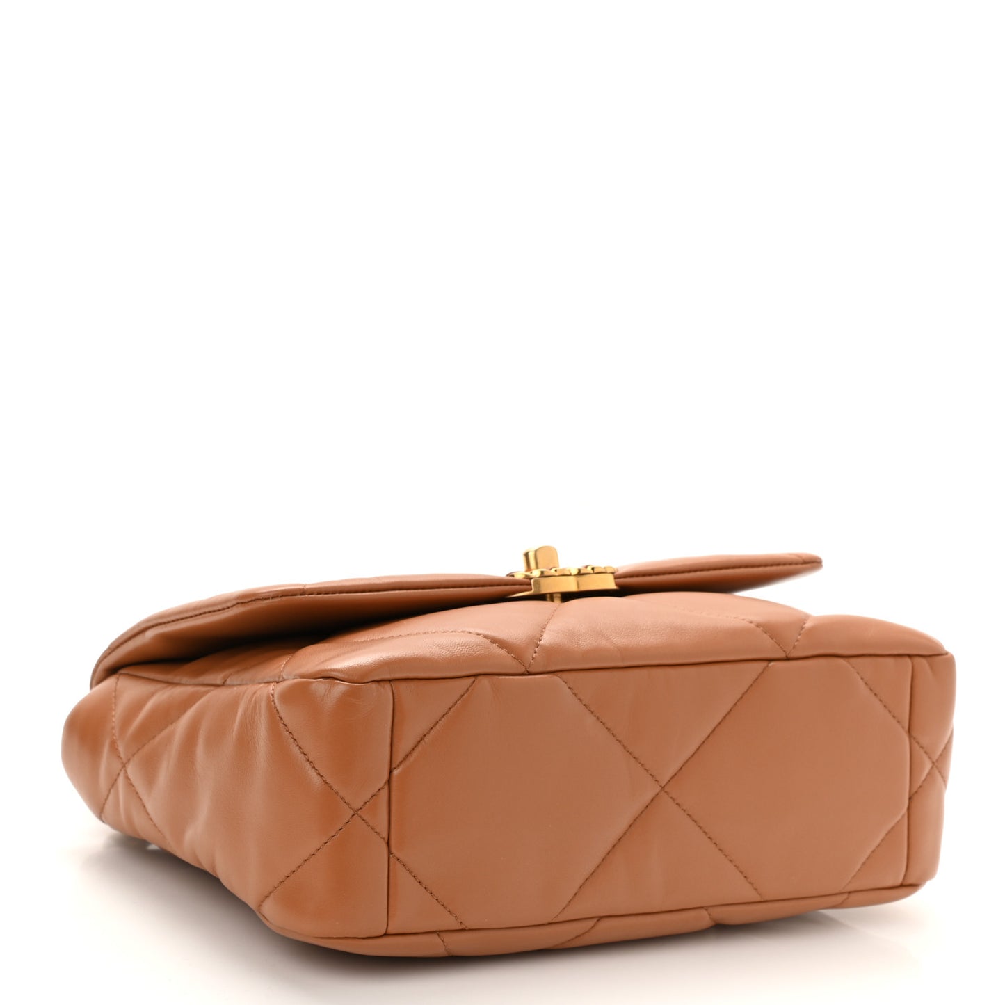 Lambskin Quilted Medium Chanel 19 Flap Brown