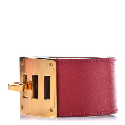 Hermes Tadelakt Kelly Dog Bracelet T3 Rouge Vif 1 of 8