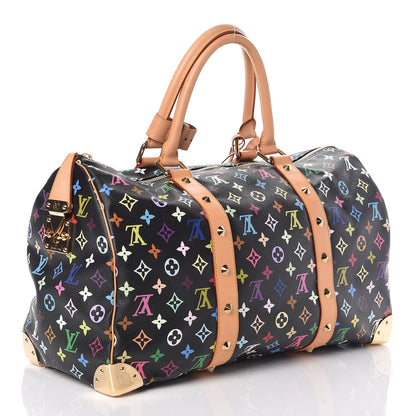 Louis Vuitton Monogram Multicolor Keepall 45 Black 3 of 8