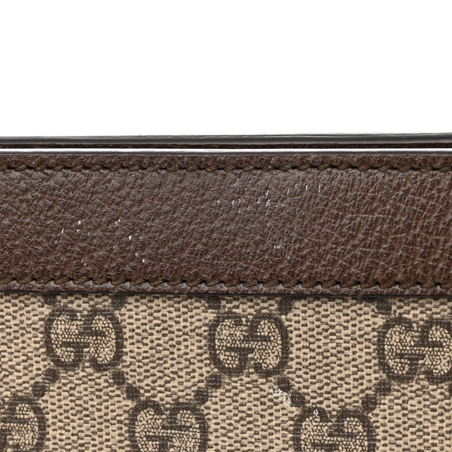 GG Supreme Monogram Web Medium Ophidia Chain Shoulder Bag Brown