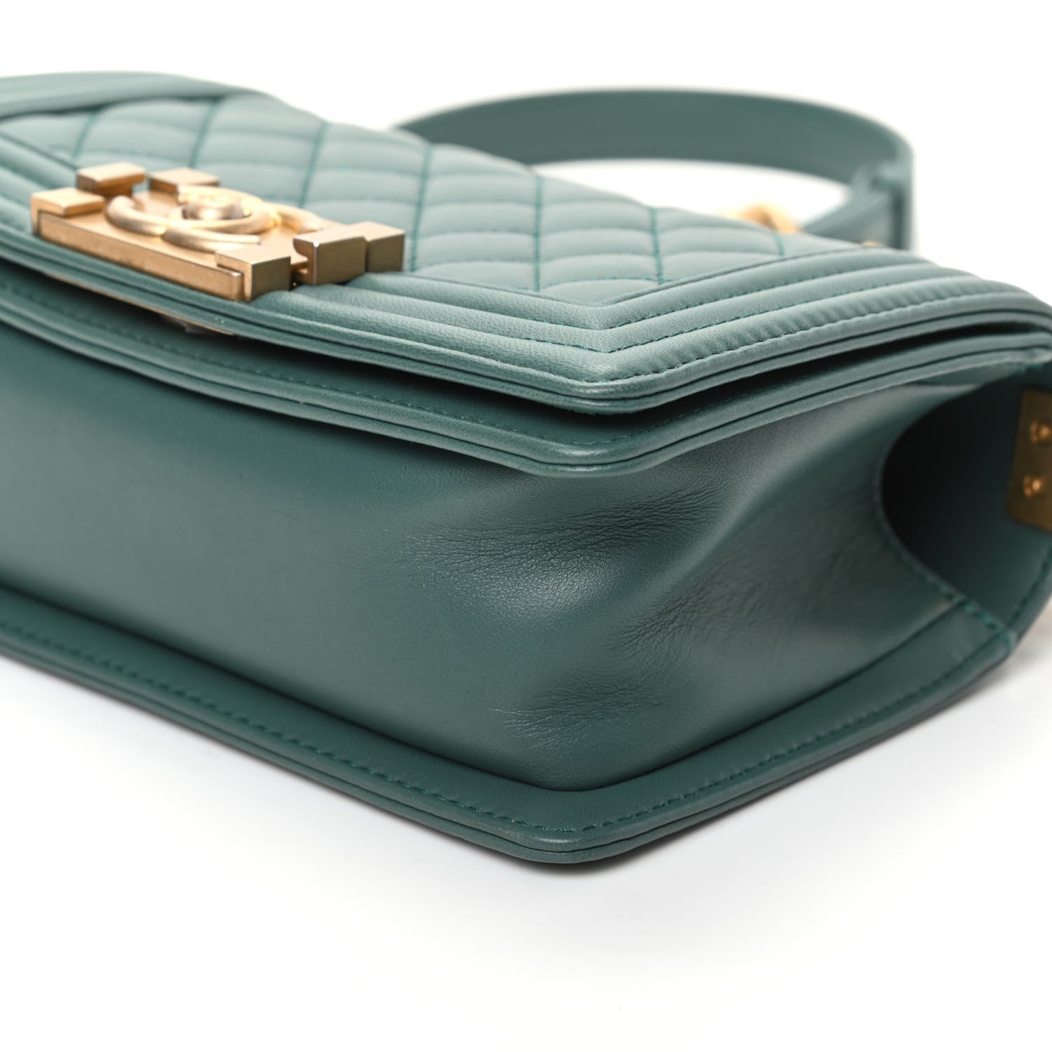 Chanel Calfskin Quilted Small Boy Flap Green 9 of 9