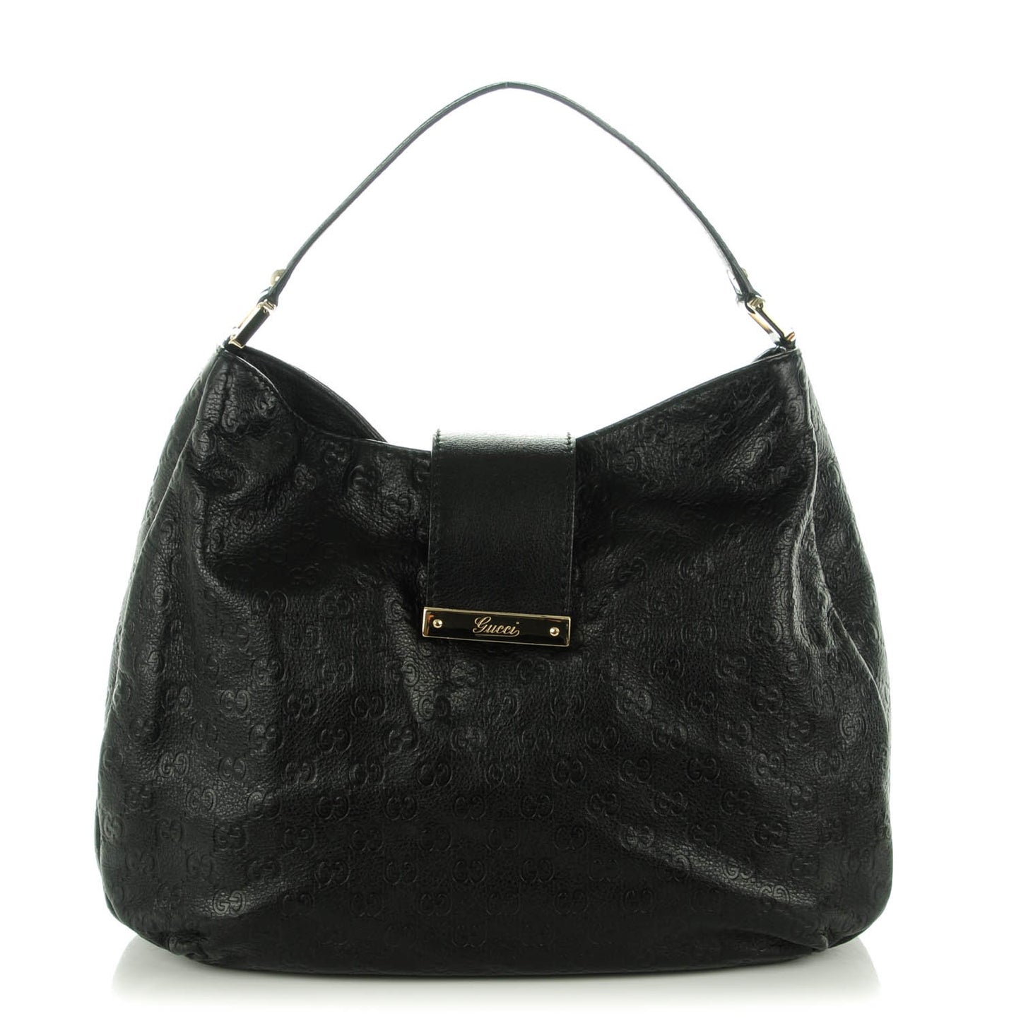 Guccissima Large New Ladies Web Hobo Black