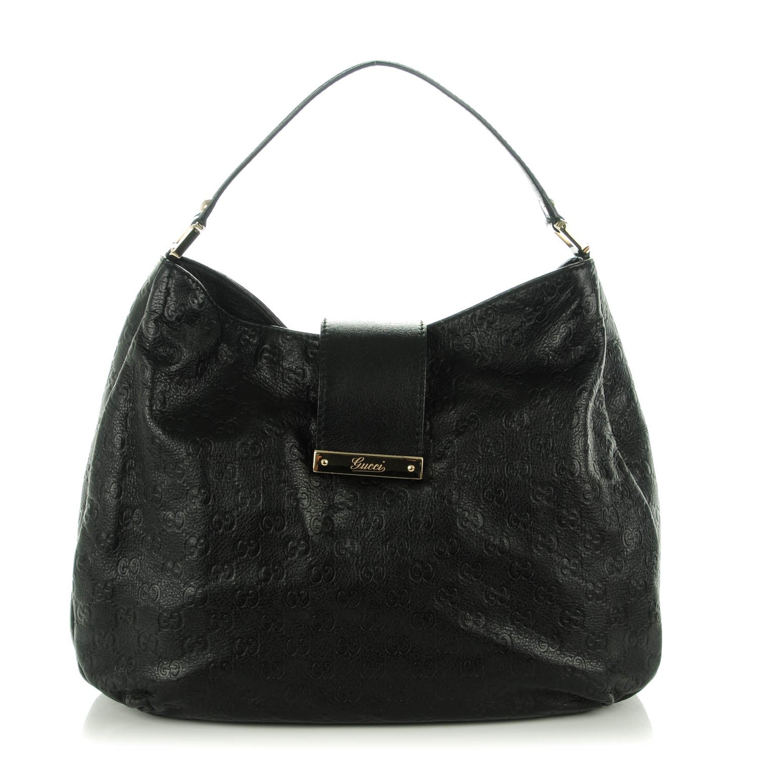 Gucci Guccissima Large New Ladies Web Hobo Black 1 of 7