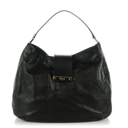 Gucci Guccissima Large New Ladies Web Hobo Black 1 of 7