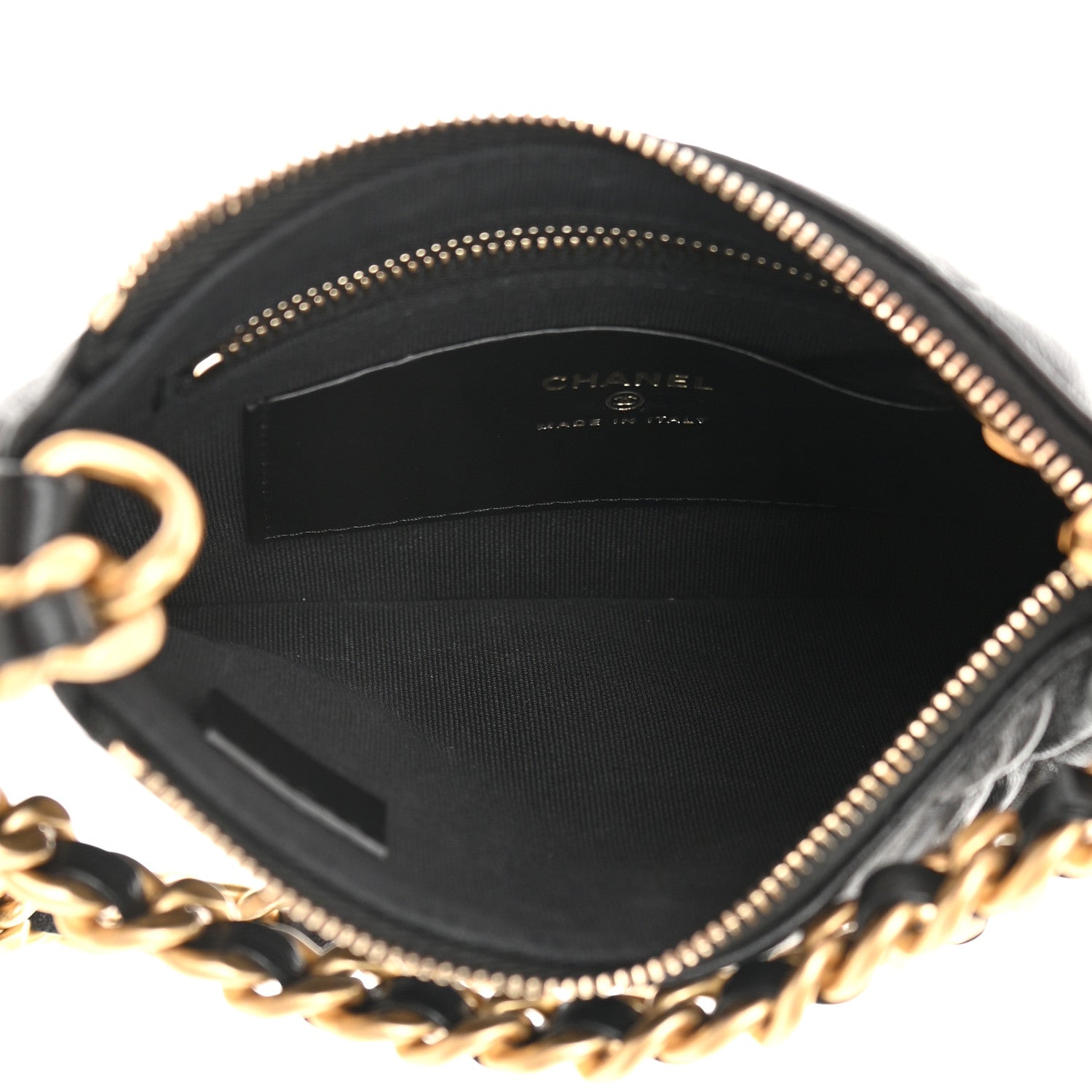 Chanel Lambskin Quilted Chain Around Top Handle Mini Bag Black 5 of 12