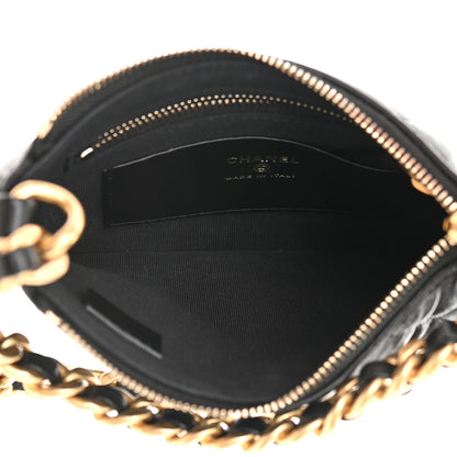 Chanel Lambskin Quilted Chain Around Top Handle Mini Bag Black 5 of 12