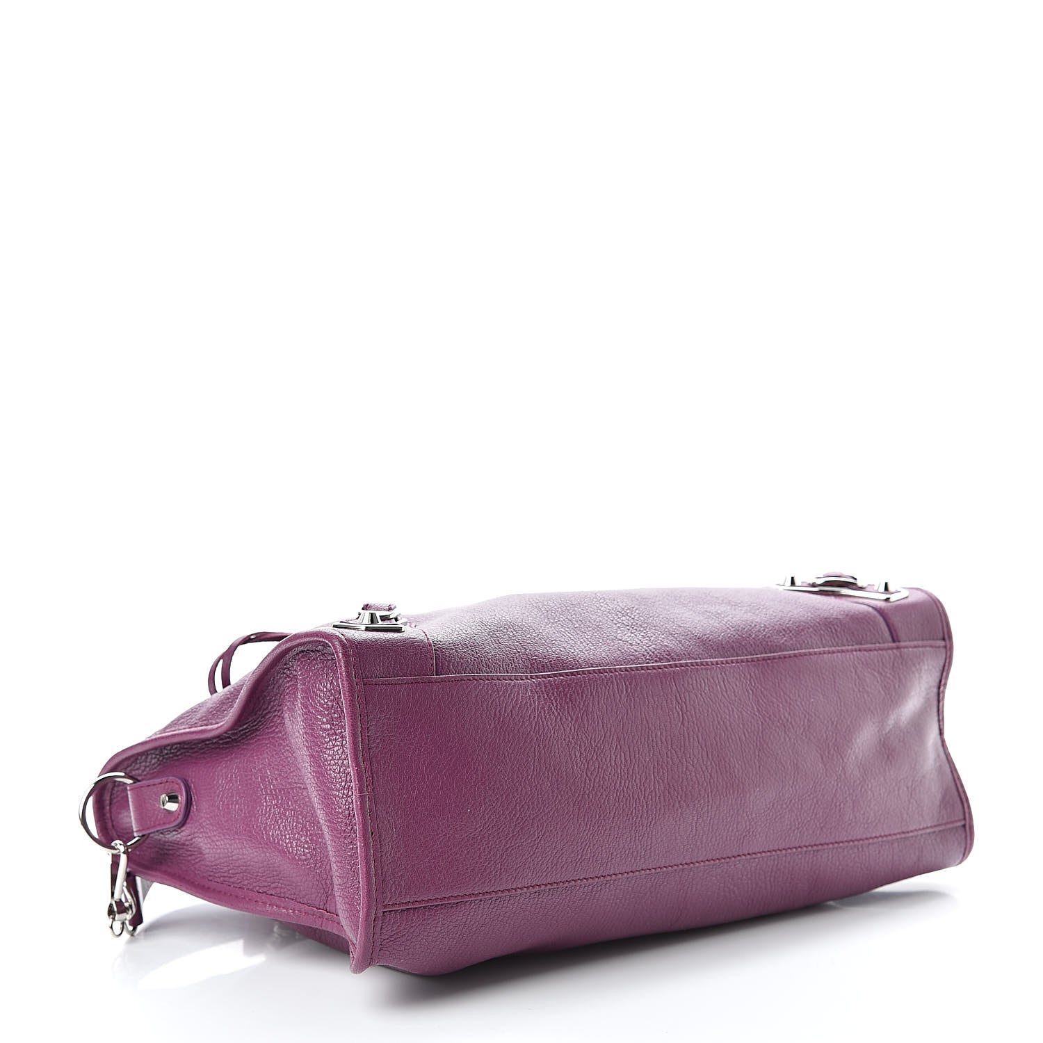 Balenciaga Chevre Silver Metallic Edge Hardware City Violet Prune 4 of 10