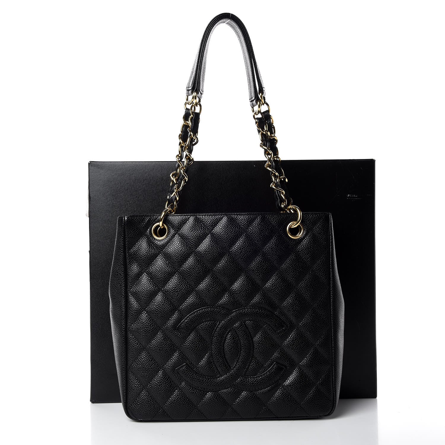 Chanel Caviar Quilted Petit Shopping Tote PST Black 10 of 10