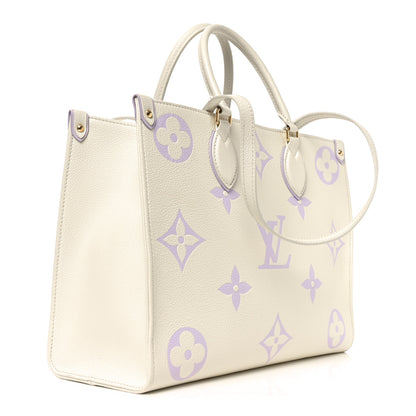Louis Vuitton Empreinte Monogram Giant Onthego MM Latte Bubble Tea 3 of 9