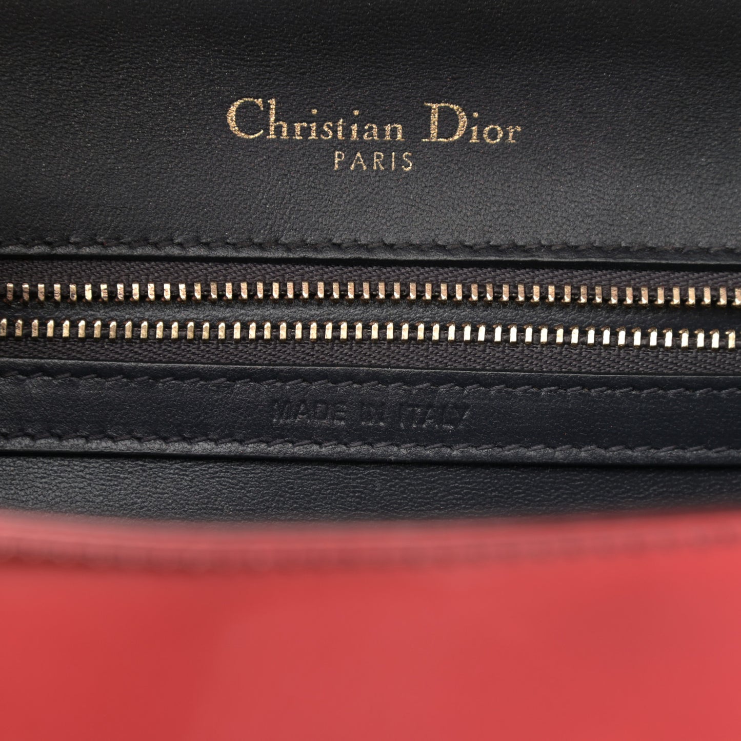 Metallic Patent Micro-Cannage Small Diorama Flap Bag Red