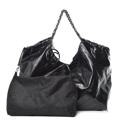 Chanel Vinyl XL Coco Cabas Black 3 of 32