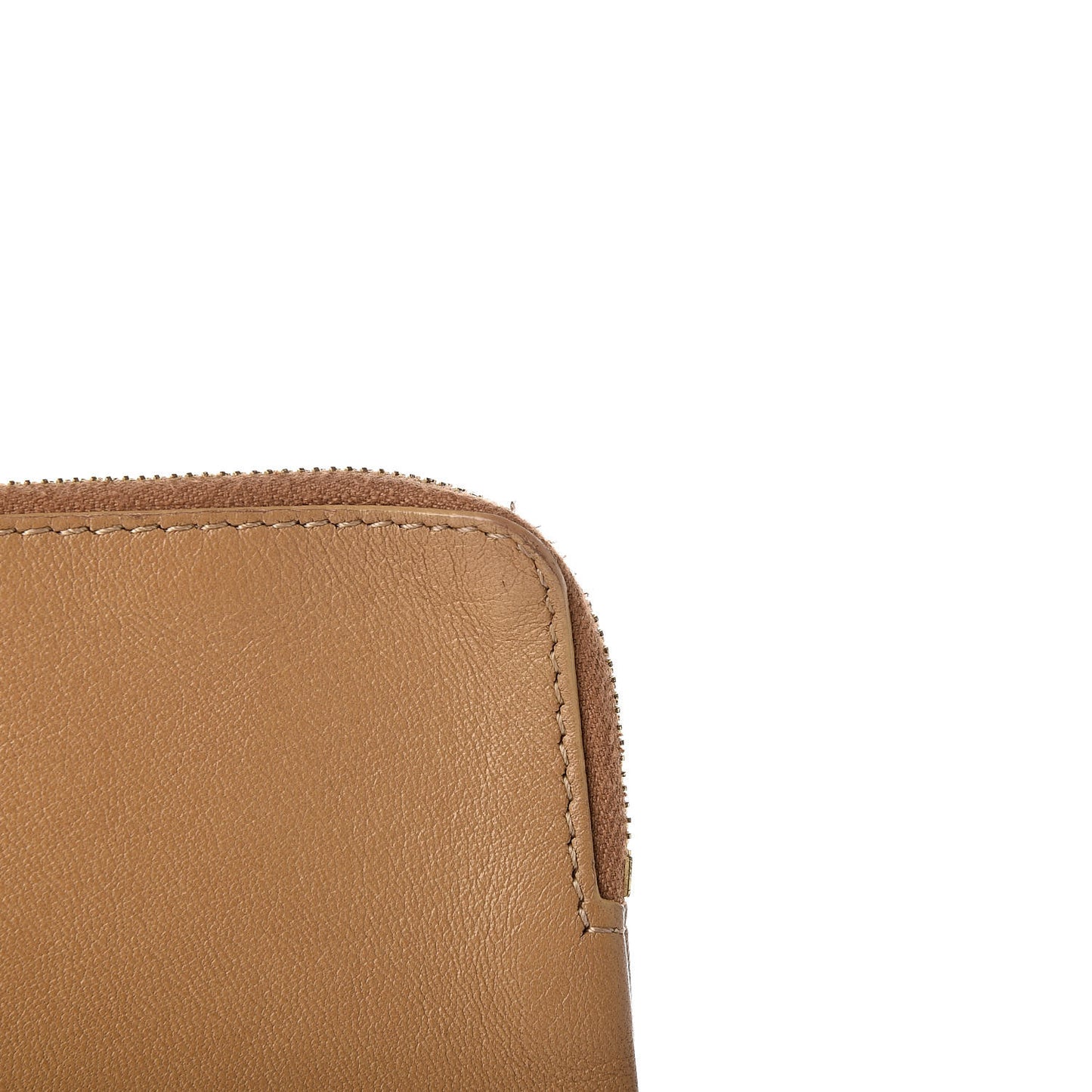Lambskin Bi-Color Solo Clutch Pouch Nude