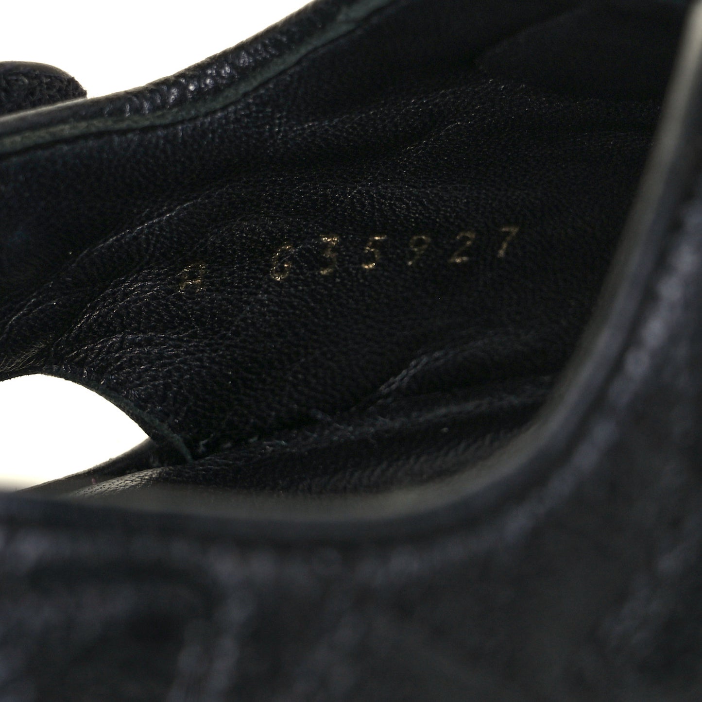 Grained Calfskin Velcro Dad Sandals 37.5 Black