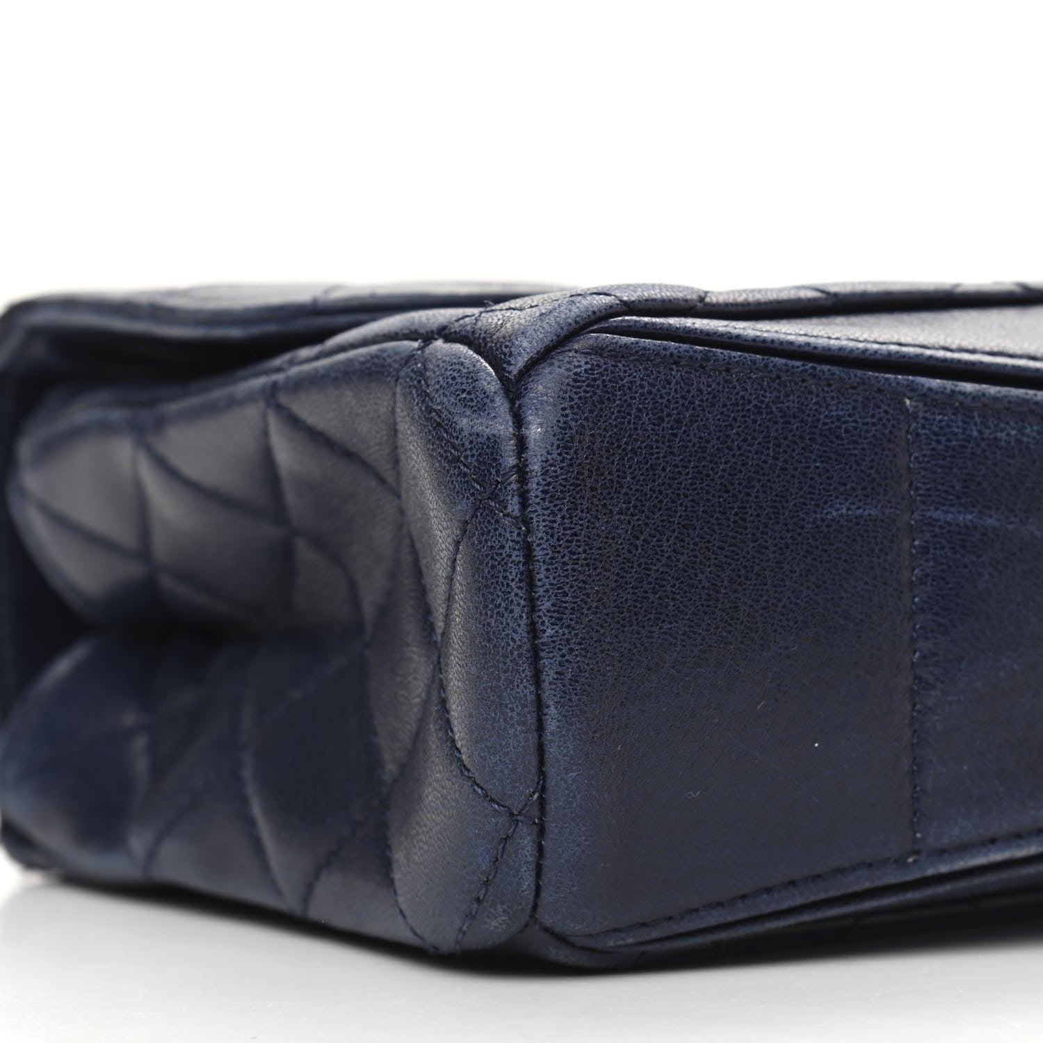 Chanel Lambskin Quilted Flap Shoulder Bag Navy Blue 9 of 11