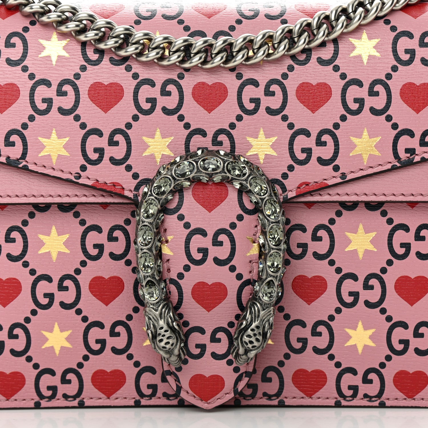 Gucci Calfskin Valentine's Day Exclusive Small Dionysus Bag Pink 8 of 11
