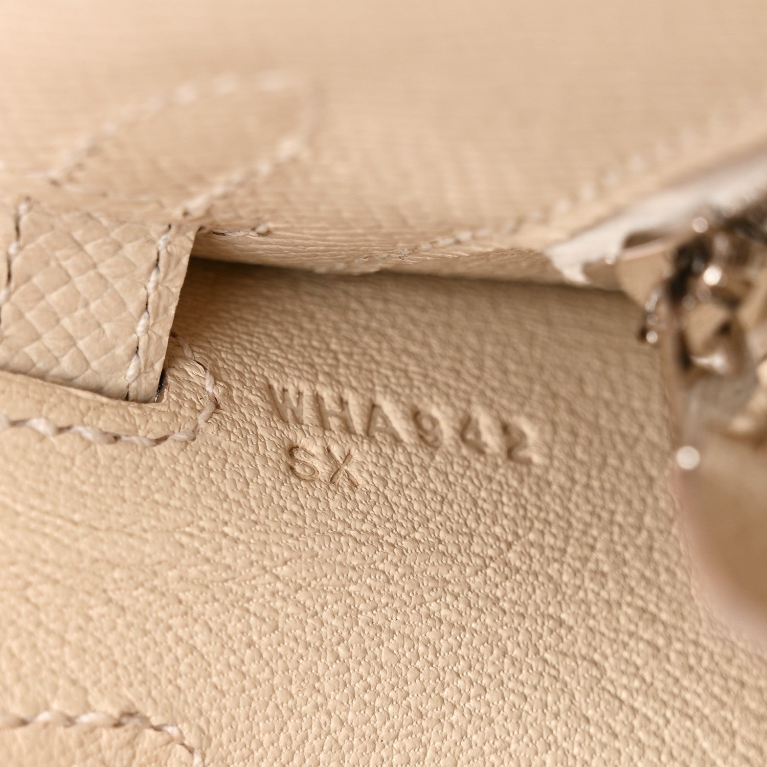 Hermes Epsom Kelly Sellier 25 Craie 7 of 11