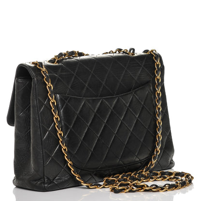 Chanel Lambskin Quilted Jumbo Single Flap Black 3 of 12