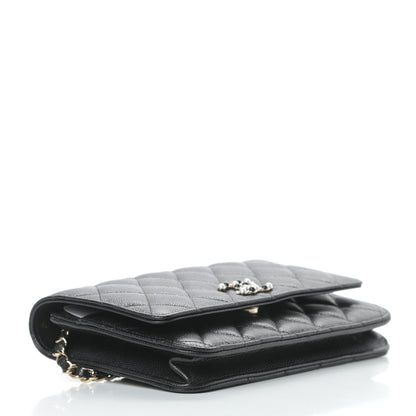 Chanel Caviar Quilted Coco Candy Wallet On Chain WOC Black 4 of 13