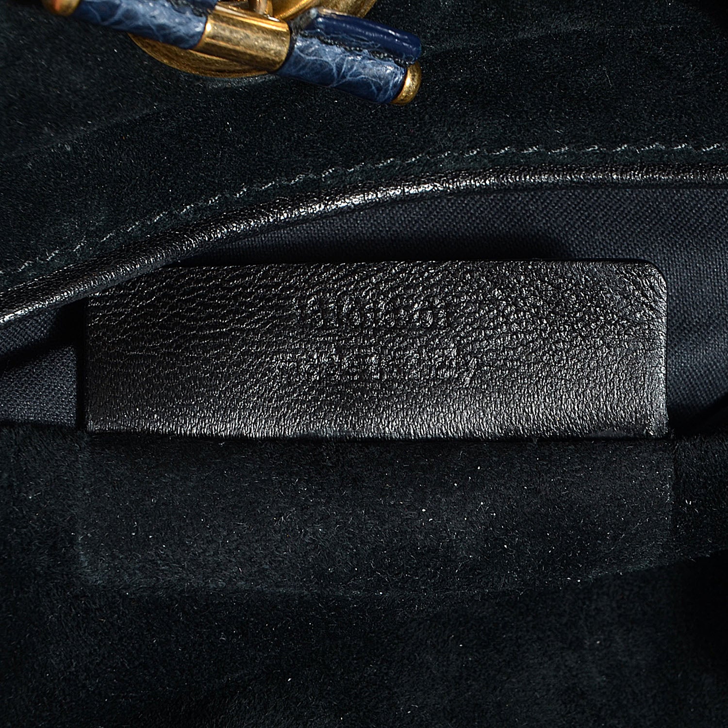 Saint Laurent Alligator Overseas Faubourg Tote Blue 7 of 7