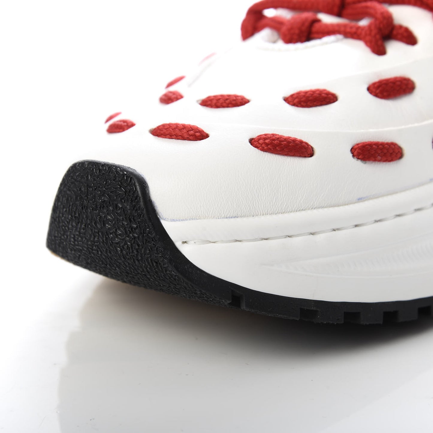 Calfskin Speedster Sneakers 37 White Bright Red