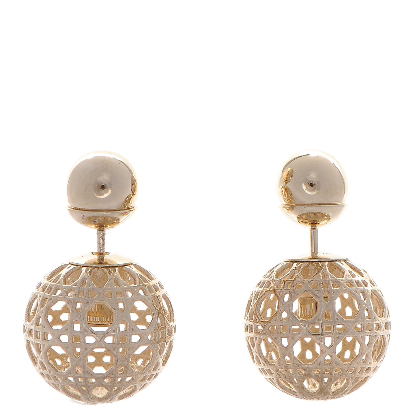Cannage Mise En Dior Tribal Earrings Gold