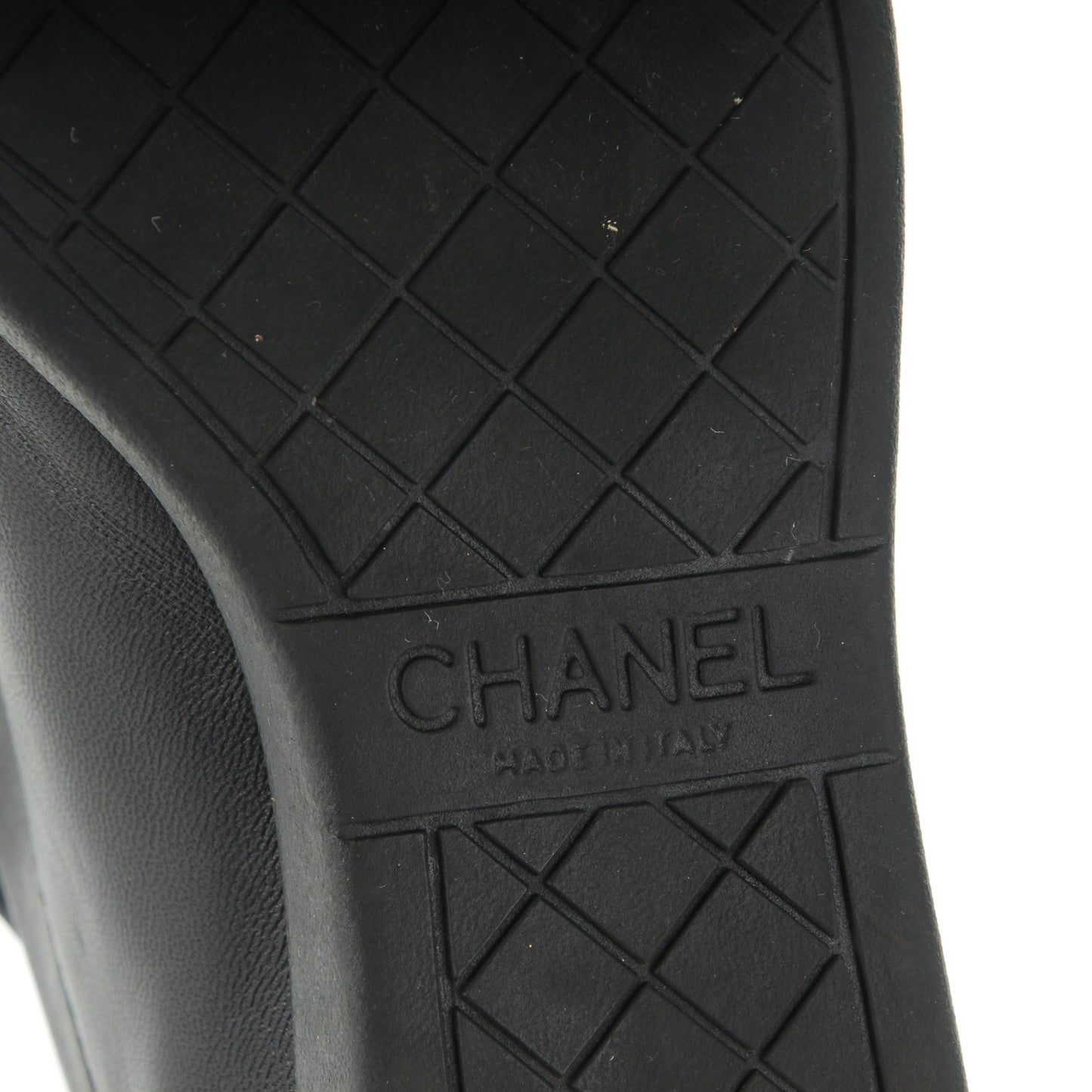 Lambskin Patent Cap Toe CC Sneakers 35.5 Black